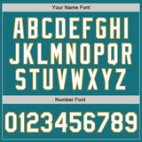 Custom Teal White-Old Gold Authentic Baseball Jersey