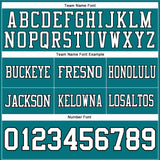 Custom Teal White-Black Mesh Authentic Football Jersey