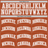 Custom Texas Orange White Authentic Basketball Jersey