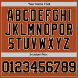 Custom Texas Orange Black-Cream Authentic Basketball Jersey