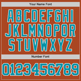 Custom Texas Orange Teal-White Authentic Basketball Jersey