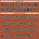 Custom Texas Orange Black-White Authentic Basketball Jersey