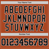 Custom Texas Orange Black-White Authentic Basketball Jersey