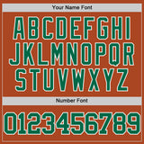Custom Texas Orange Kelly Green-White Authentic Basketball Jersey