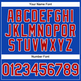 Custom Thunder Blue Red-White Performance T-Shirt