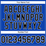 Custom Thunder Blue Black-White Performance T-Shirt