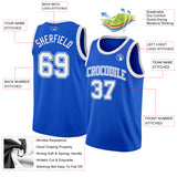 Custom Thunder Blue White Authentic Basketball Jersey