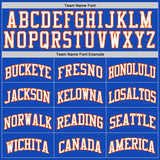 Custom Thunder Blue White-Orange Authentic Basketball Jersey