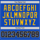 Custom Thunder Blue Navy-Gold Authentic Basketball Jersey