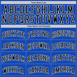 Custom Thunder Blue Black-White Authentic Basketball Jersey