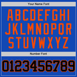 Custom Thunder Blue Black-Orange Authentic Basketball Jersey