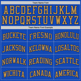 Custom Thunder Blue Navy-Old Gold Authentic Basketball Jersey