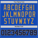 Custom Thunder Blue Navy-Old Gold Authentic Basketball Jersey