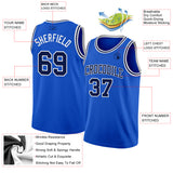 Custom Thunder Blue Navy-White Authentic Basketball Jersey