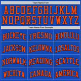 Custom Thunder Blue Navy-Orange Authentic Basketball Jersey