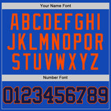 Custom Thunder Blue Navy-Orange Authentic Basketball Jersey