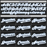 Custom Black White-Light Blue Authentic Two Tone Baseball Jersey
