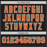 Custom Black Orange-Aqua Authentic Two Tone Baseball Jersey