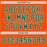 Custom Orange Kelly Green-White Authentic Two Tone Baseball Jersey