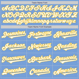 Custom Light Blue White-Gold Authentic Two Tone Baseball Jersey
