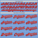 Custom Light Blue Red-Navy Authentic Two Tone Baseball Jersey