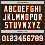 Custom Brown White-Orange Authentic Two Tone Baseball Jersey