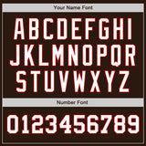 Custom Brown White-Red Authentic Two Tone Baseball Jersey