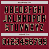 Custom Crimson Black-Cream Authentic Two Tone Baseball Jersey