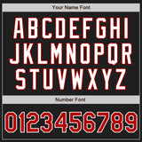 Custom Black Red-White Authentic Two Tone Baseball Jersey