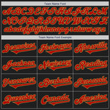 Custom Black Red-Old Gold Authentic Two Tone Baseball Jersey