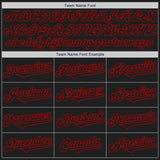 Custom Black Red Authentic Two Tone Baseball Jersey