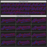 Custom Black Royal-Red Authentic Two Tone Baseball Jersey