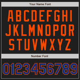 Custom Black Royal-Orange Authentic Two Tone Baseball Jersey