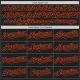Custom Black Orange Authentic Two Tone Baseball Jersey