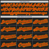 Custom Black Orange-Gold Authentic Two Tone Baseball Jersey