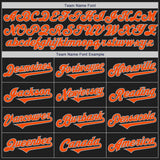 Custom Black Orange-Gray Authentic Two Tone Baseball Jersey