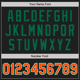 Custom Black Orange-Kelly Green Authentic Two Tone Baseball Jersey