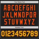 Custom Black Gold-Orange Authentic Two Tone Baseball Jersey
