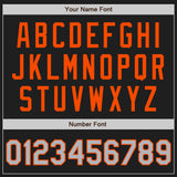 Custom Black Gray-Orange Authentic Two Tone Baseball Jersey
