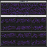 Custom Black Purple Authentic Two Tone Baseball Jersey