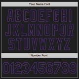 Custom Black Purple Authentic Two Tone Baseball Jersey