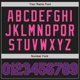 Custom Black Purple-Pink Authentic Two Tone Baseball Jersey