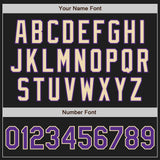 Custom Black Purple-Cream Authentic Two Tone Baseball Jersey