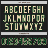 Custom Black Green-Cream Authentic Two Tone Baseball Jersey