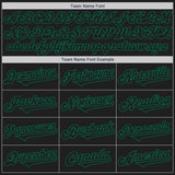 Custom Black Kelly Green Authentic Two Tone Baseball Jersey