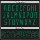 Custom Black Kelly Green Authentic Two Tone Baseball Jersey
