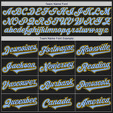 Custom Black Light Blue-Yellow Authentic Two Tone Baseball Jersey
