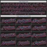 Custom Black Light Blue-Red Authentic Two Tone Baseball Jersey