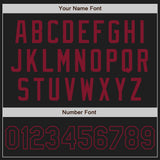 Custom Black Crimson Authentic Two Tone Baseball Jersey