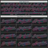 Custom Black Crimson-Teal Authentic Two Tone Baseball Jersey